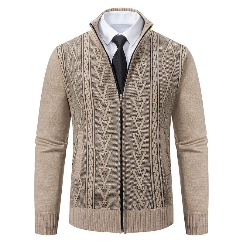 Men's Cashmere Padded Knitted Sweater Coat – Warm & Stylish Casualwear