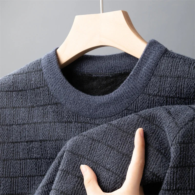 New Men's Casual Pullover Fashion Sweater Autumn and Winter Warm Top