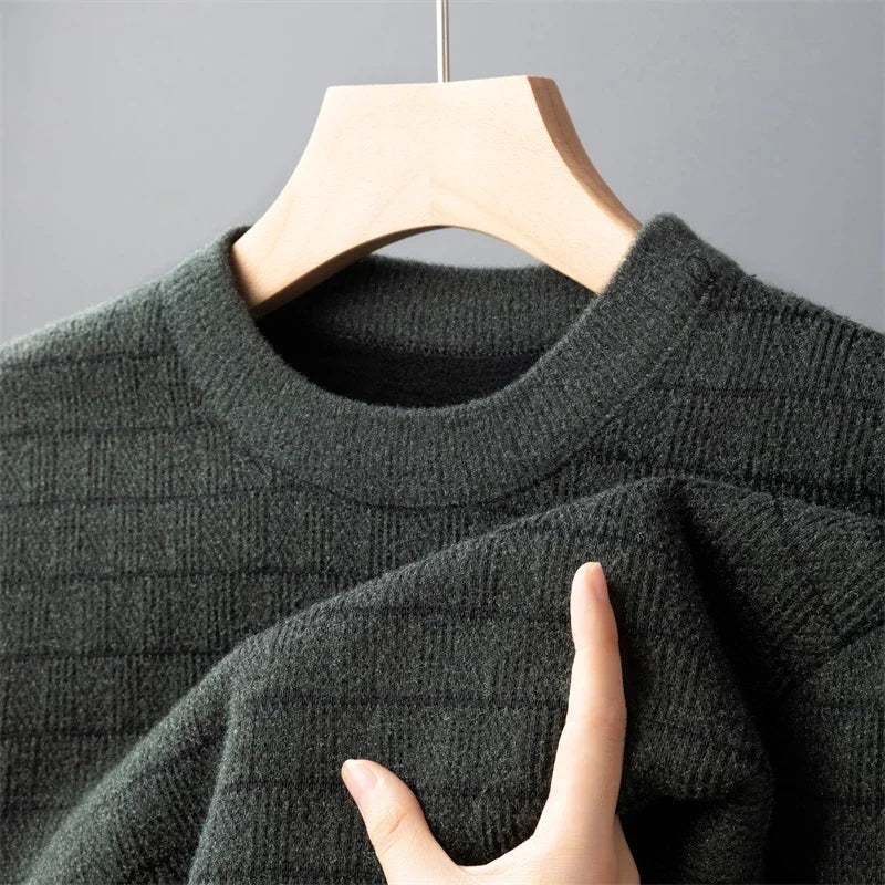 New Men's Casual Pullover Fashion Sweater Autumn and Winter Warm Top