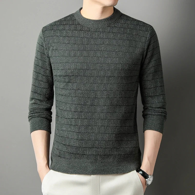 New Men's Casual Pullover Fashion Sweater Autumn and Winter Warm Top