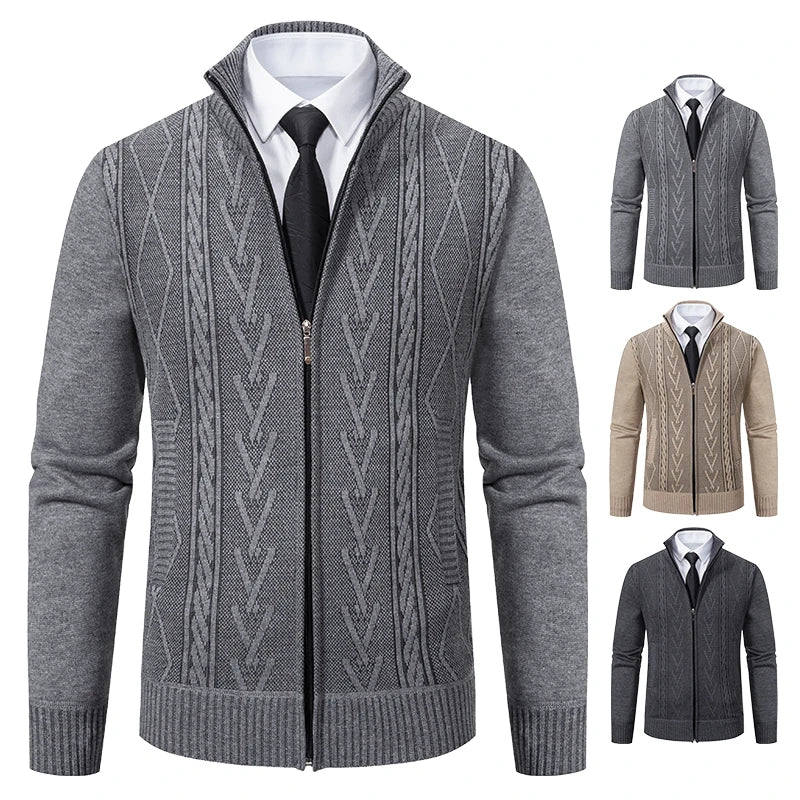 Men's Cashmere Padded Knitted Sweater Coat – Warm & Stylish Casualwear