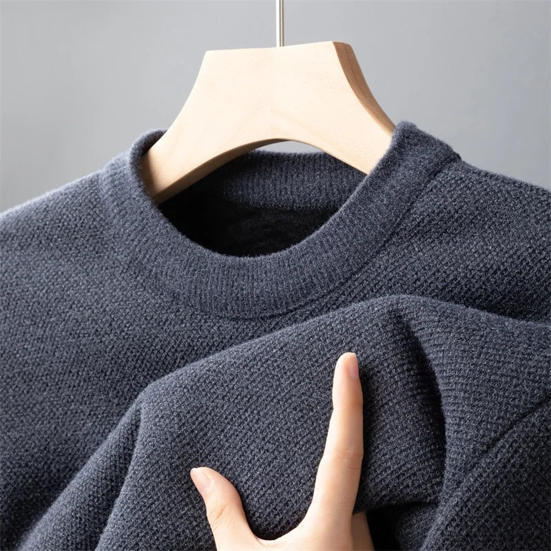 New Men's Casual Pullover Fashion Sweater Autumn and Winter Warm Top