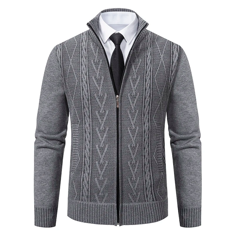 Men's Cashmere Padded Knitted Sweater Coat – Warm & Stylish Casualwear