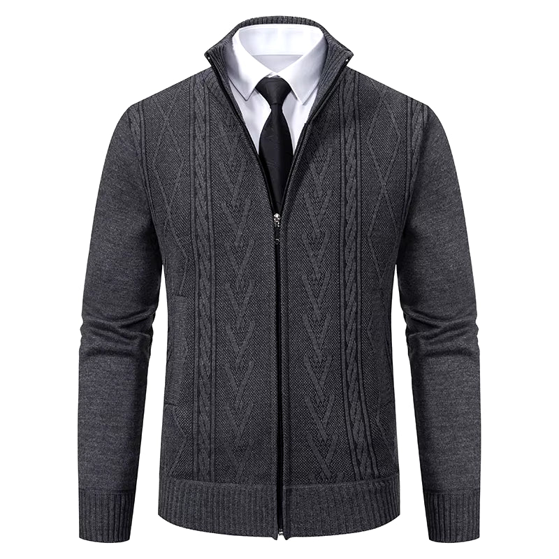 Men's Cashmere Padded Knitted Sweater Coat – Warm & Stylish Casualwear