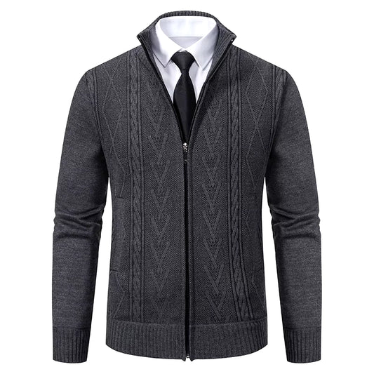 Men's Cashmere Padded Knitted Sweater Coat – Warm & Stylish Casualwear